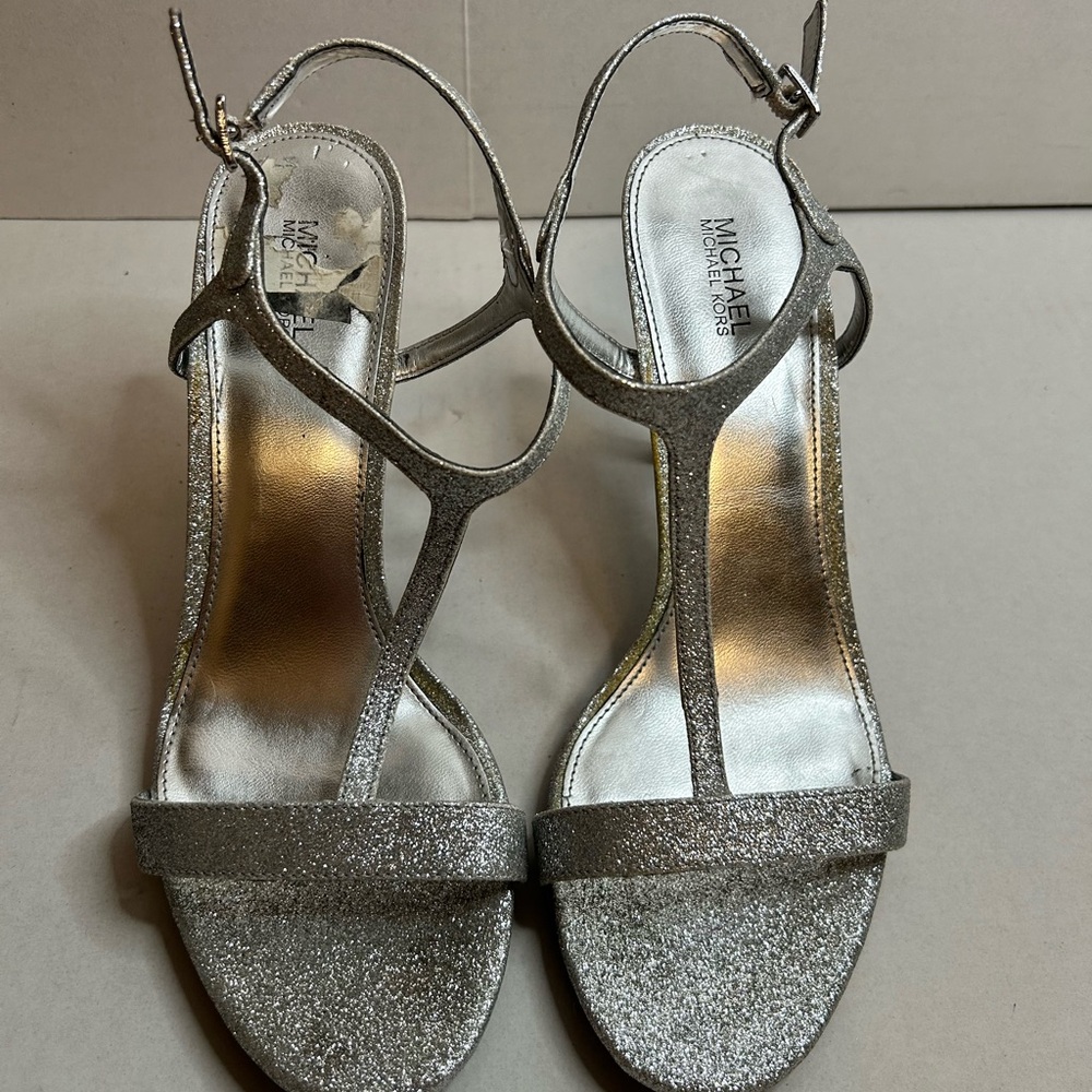 Michael Kors Glitter Silver Heels